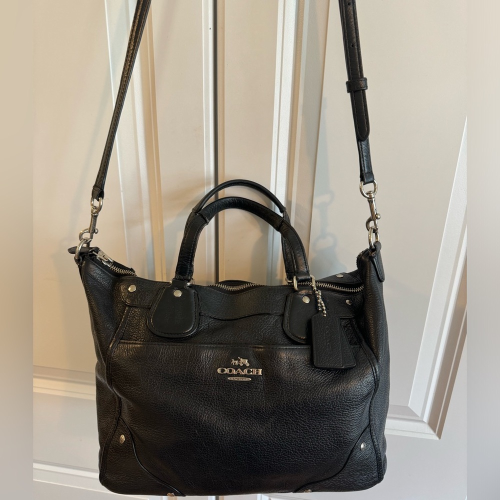 Black Coach Mickie Crossbody Satchel